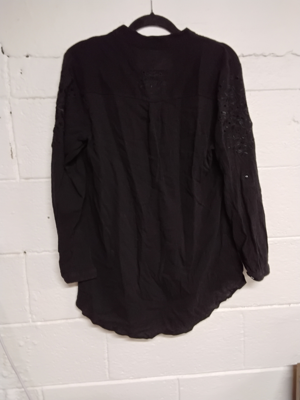 Soft Surroundings Black Pintuck Button-Down Blouse - Picture 3 of 4